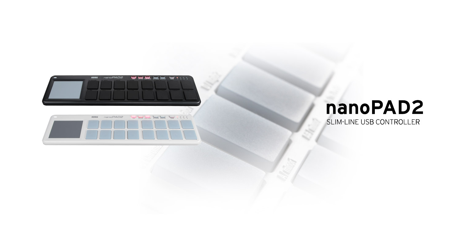 CONTROLADOR KORG USB-MIDI - NANOPAD2-BK - KORG (BRASIL)